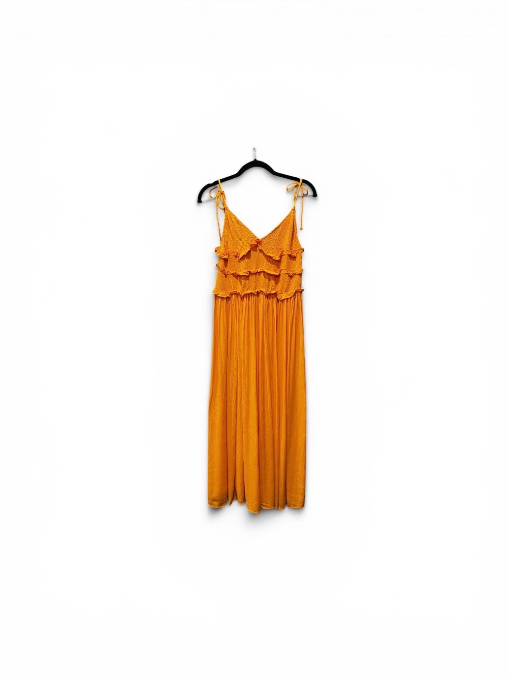 Top Shop Yellow Ruffled Smocked Maxi Dress - Picture 3 of 4